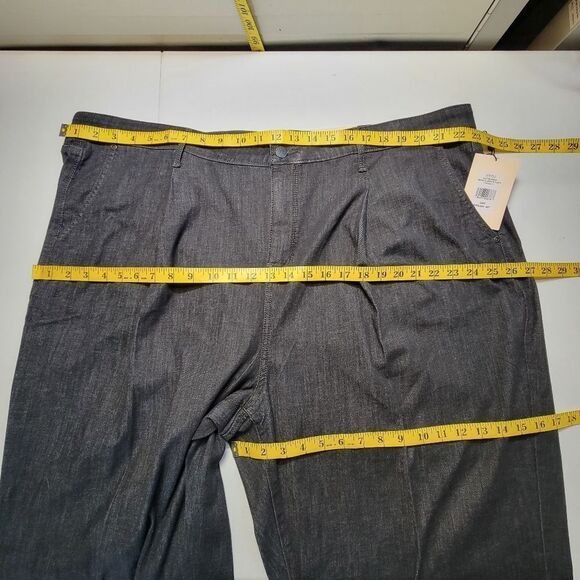 NYDJ Teresa Ankle Wide Leg Jeans with Pleats in Eternity Women's Plus Size 22W - Picture 14 of 15